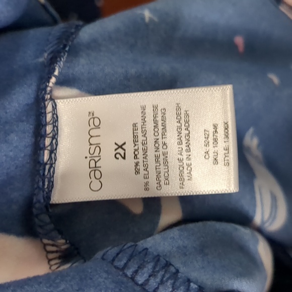 CARISMA* drawstring hooded long sleeve front pouch poly spandex nightgown sz 2X - Picture 9 of 11